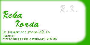 reka korda business card